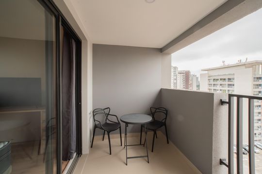 Varanda de kitnet/studio à venda com 1 quarto, 29m² em Vila Clementino, São Paulo