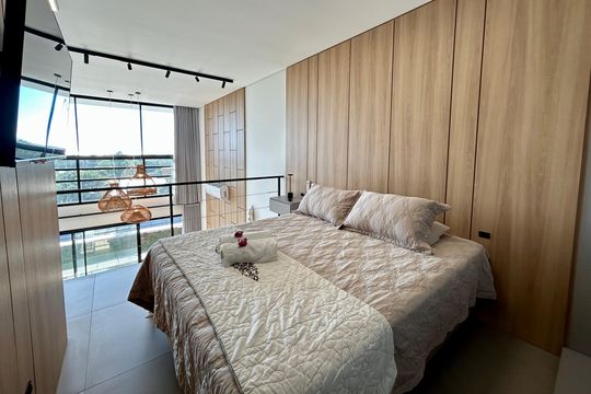 Suíte  de apartamento para alugar com 1 quarto, 57m² em Barra da Lagoa, Florianópolis