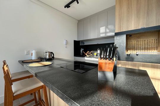 Cozinha  de apartamento para alugar com 1 quarto, 57m² em Barra da Lagoa, Florianópolis