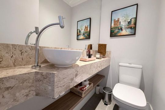 Banheiro de apartamento à venda com 3 quartos, 112m² em Santo Antônio, São Caetano do Sul