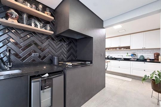 Cozinha de apartamento à venda com 3 quartos, 112m² em Santo Antônio, São Caetano do Sul