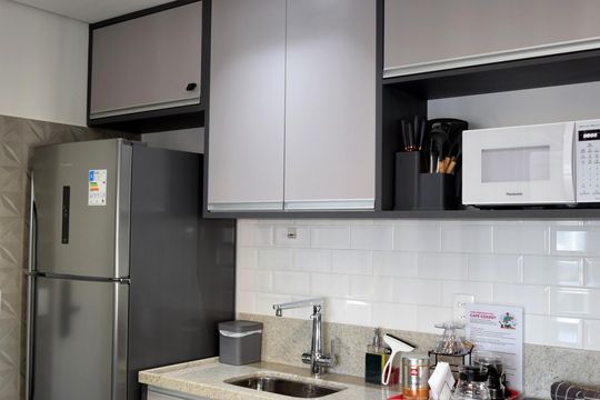 Cozinha de kitnet/studio à venda com 1 quarto, 45m² em Pinheiros, São Paulo
