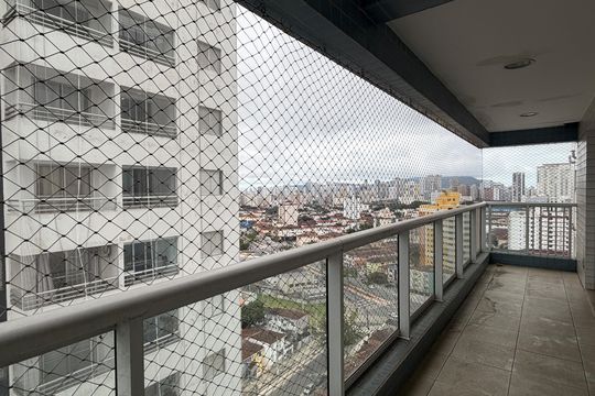 Varanda da Sala de apartamento para alugar com 2 quartos, 82m² em Boqueirão, Santos