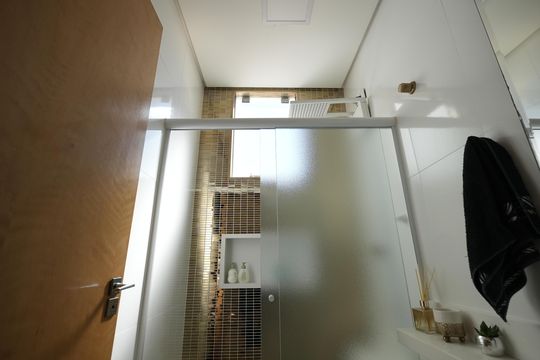 Banheiro Social de apartamento à venda com 2 quartos, 184m² em Jardim, Santo André