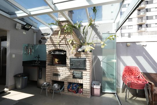 Área gourmet de apartamento à venda com 2 quartos, 184m² em Jardim, Santo André
