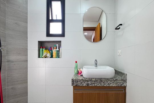 Banheiro Social de apartamento à venda com 3 quartos, 127m² em Paulicéia, São Bernardo do Campo