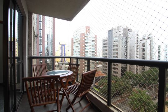 Varanda de apartamento para alugar com 2 quartos, 78m² em Indianópolis, São Paulo