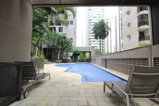 Área Comum - Piscina de apartamento para alugar com 2 quartos, 78m² em Indianópolis, São Paulo