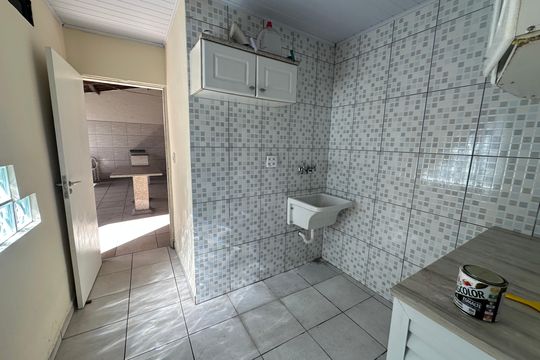 Área de Serviço de casa para alugar com 3 quartos, 94m² em Esplanada dos Barreiros, São Vicente