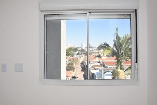Quarto 2 vista da janela de apartamento à venda com 2 quartos, 46m² em Vila Joana, Jundiaí