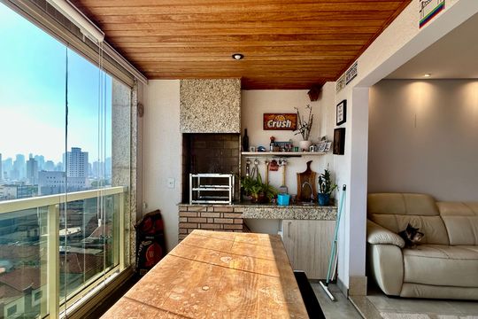 Varanda gourmet de apartamento à venda com 3 quartos, 105m² em Vila Bertioga, São Paulo