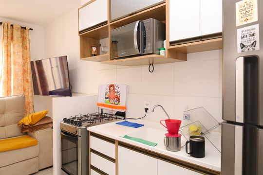 Cozinha de apartamento para alugar com 2 quartos, 33m² em Itaquera, São Paulo
