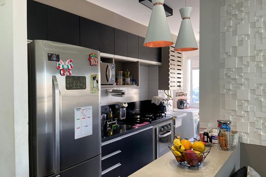 Cozinha - Área de Serviço de apartamento à venda com 2 quartos, 54m² em Vila Osasco, Osasco
