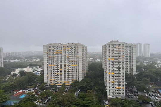 Varanda de apartamento à venda com 1 quarto, 56m² em Barra da Tijuca, Rio de Janeiro