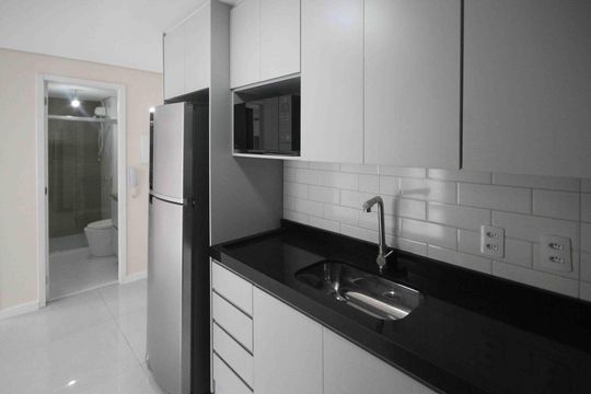 Cozinha de apartamento para alugar com 2 quartos, 53m² em Conjunto Habitacional Teotonio Vilela, São Paulo