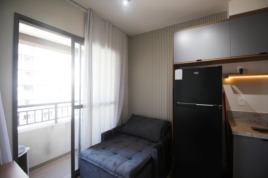 Sala de apartamento para alugar com 1 quarto, 24m² em Vila Nova Conceição, São Paulo