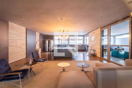 Área comum de kitnet/studio para alugar com 1 quarto, 20m² em Pinheiros, São Paulo