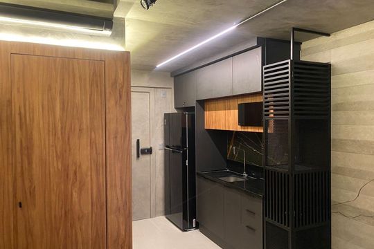 Cozinha de apartamento para alugar com 1 quarto, 21m² em Barra, Salvador