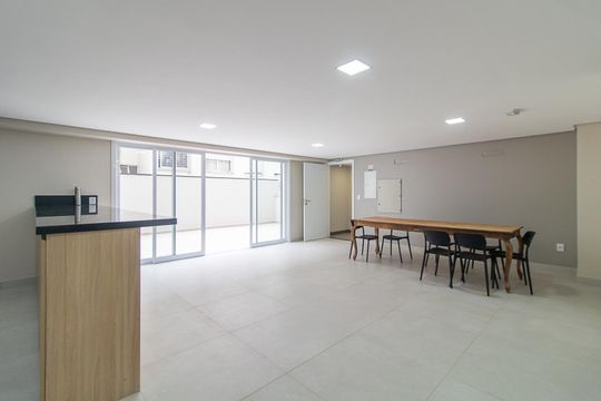 Área comum - Salão de festas de apartamento à venda com 2 quartos, 56m² em Menino Deus, Porto Alegre