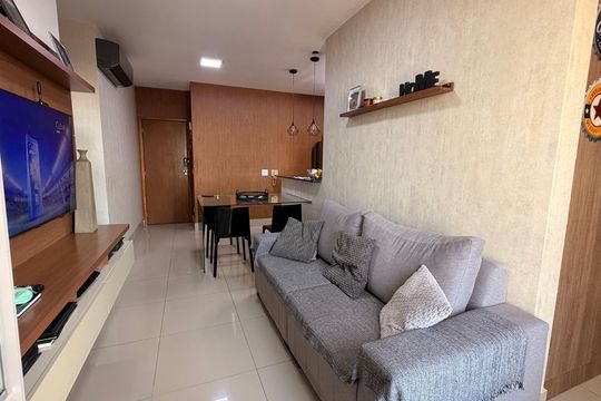 Sala de apartamento à venda com 2 quartos, 65m² em Jardim América, Goiânia