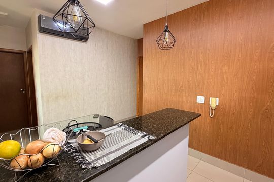 Cozinha de apartamento à venda com 2 quartos, 65m² em Jardim América, Goiânia