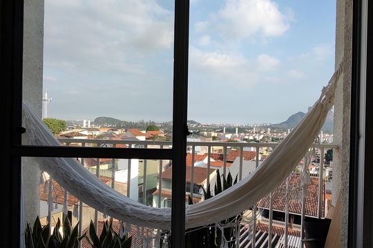 Varanda de apartamento à venda com 2 quartos, 55m² em Taquara, Rio de Janeiro