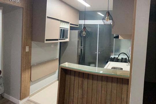 Cozinha de apartamento para alugar com 3 quartos, 64m² em Jardim das Oliveiras, Jacareí
