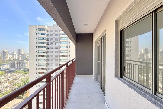 Sacada de apartamento à venda com 1 quarto, 33m² em Brooklin, São Paulo