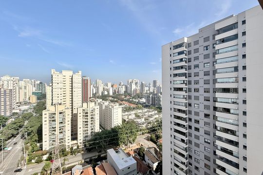 Vista  de apartamento à venda com 1 quarto, 33m² em Brooklin, São Paulo