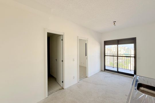 Cozinha  de apartamento à venda com 1 quarto, 33m² em Brooklin, São Paulo