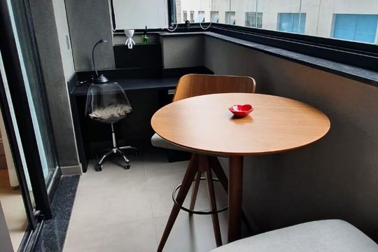Varanda de apartamento para alugar com 1 quarto, 32m² em Pinheiros, São Paulo