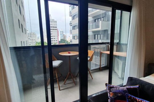 Varanda de apartamento para alugar com 1 quarto, 32m² em Pinheiros, São Paulo