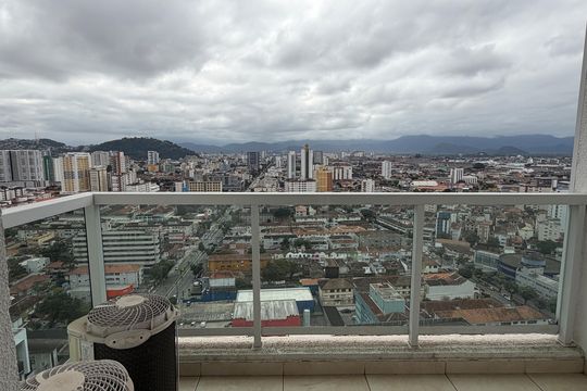 Varanda da Sala de apartamento para alugar com 1 quarto, 47m² em Boqueirão , Santos