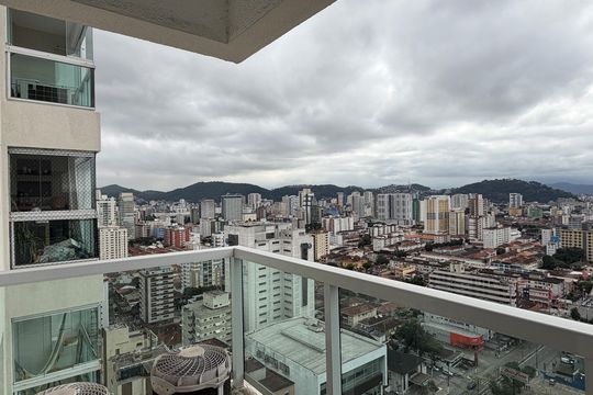 Varanda da Sala de apartamento para alugar com 1 quarto, 47m² em Boqueirão , Santos