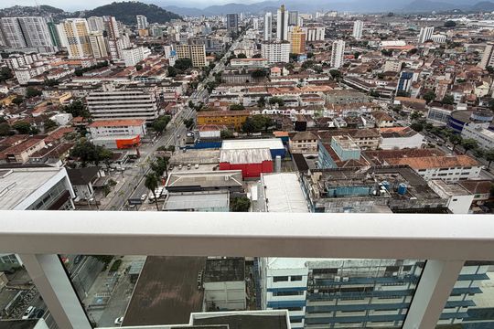 Varanda da Sala de apartamento para alugar com 1 quarto, 47m² em Boqueirão , Santos