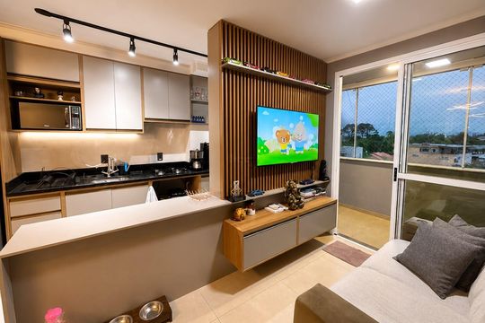 Sala de apartamento à venda com 2 quartos, 60m² em Olaria, Canoas