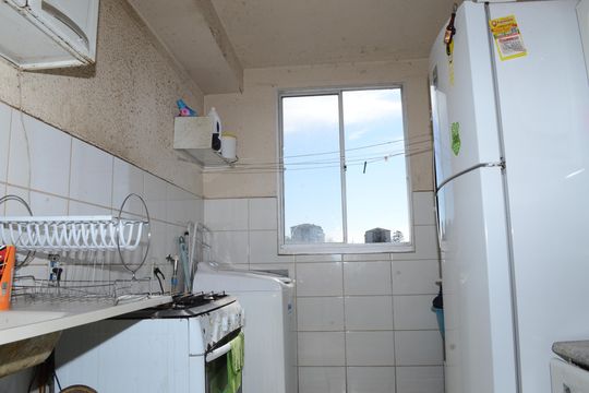 Cozinha e Área de Serviço de apartamento para alugar com 2 quartos, 60m² em Acaiaca, Belo Horizonte