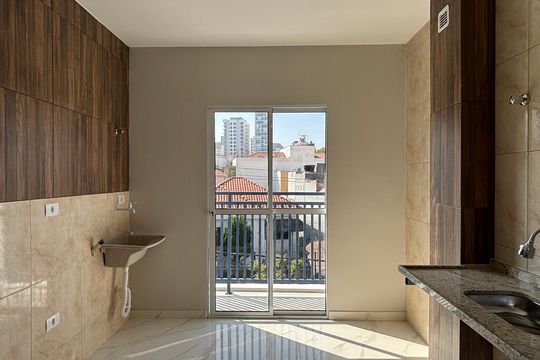 Sala/Cozinha de apartamento para alugar com 2 quartos, 43m² em Mirandópolis, São Paulo