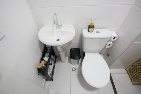Banheiro da Suíte de apartamento à venda com 2 quartos, 54m² em Anil, Rio de Janeiro