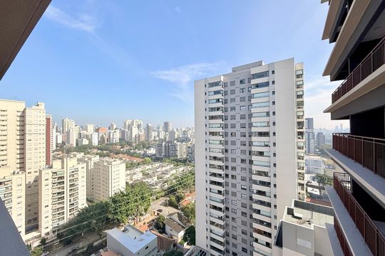Vista de kitnet/studio à venda com 1 quarto, 28m² em Brooklin, São Paulo