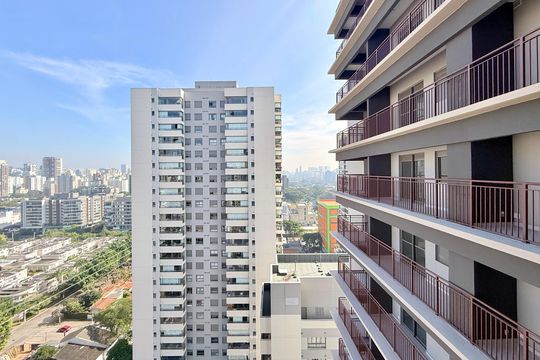 Vista de kitnet/studio à venda com 1 quarto, 28m² em Brooklin, São Paulo