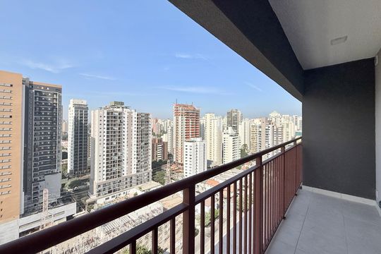 Sacada de kitnet/studio à venda com 1 quarto, 28m² em Brooklin, São Paulo