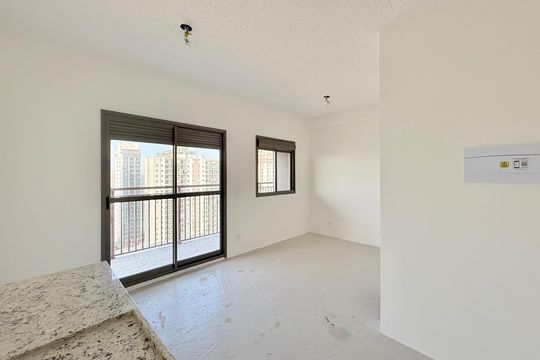 Cozinha de kitnet/studio à venda com 1 quarto, 28m² em Brooklin, São Paulo