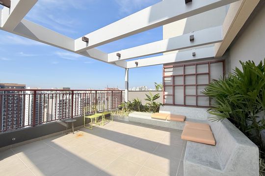 Terraço Salão de Jogos de kitnet/studio à venda com 1 quarto, 28m² em Brooklin, São Paulo