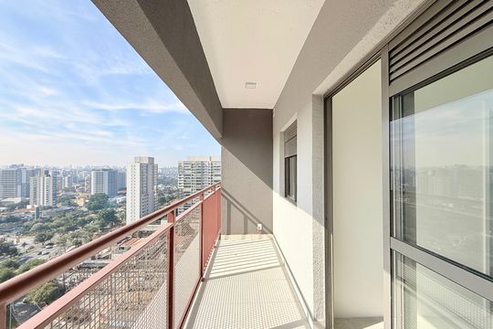 Sacada de apartamento à venda com 1 quarto, 33m² em Brooklin, São Paulo