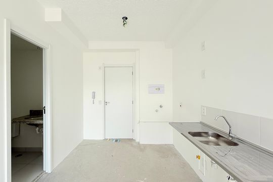 Cozinha de apartamento à venda com 1 quarto, 33m² em Brooklin, São Paulo
