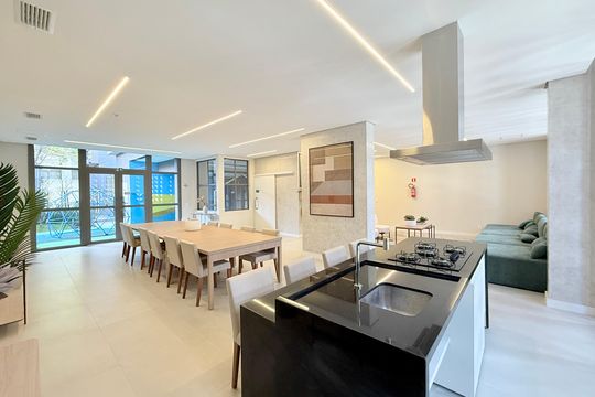 Salão de Festas de apartamento à venda com 1 quarto, 33m² em Brooklin, São Paulo