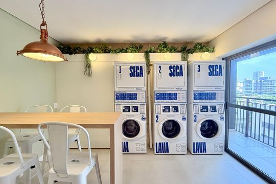 Lavanderia  de apartamento à venda com 1 quarto, 33m² em Brooklin, São Paulo
