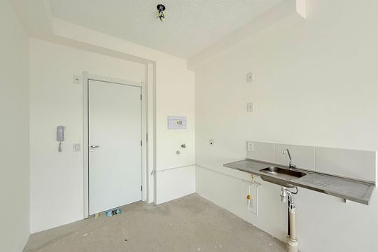 Cozinha  de casa de condomínio à venda com 1 quarto, 33m² em Brooklin, São Paulo