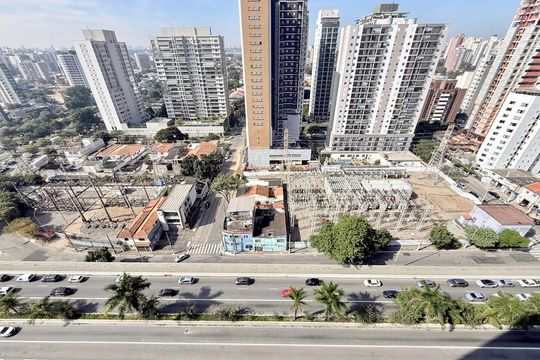 Vista de kitnet/studio à venda com 1 quarto, 28m² em Brooklin, São Paulo